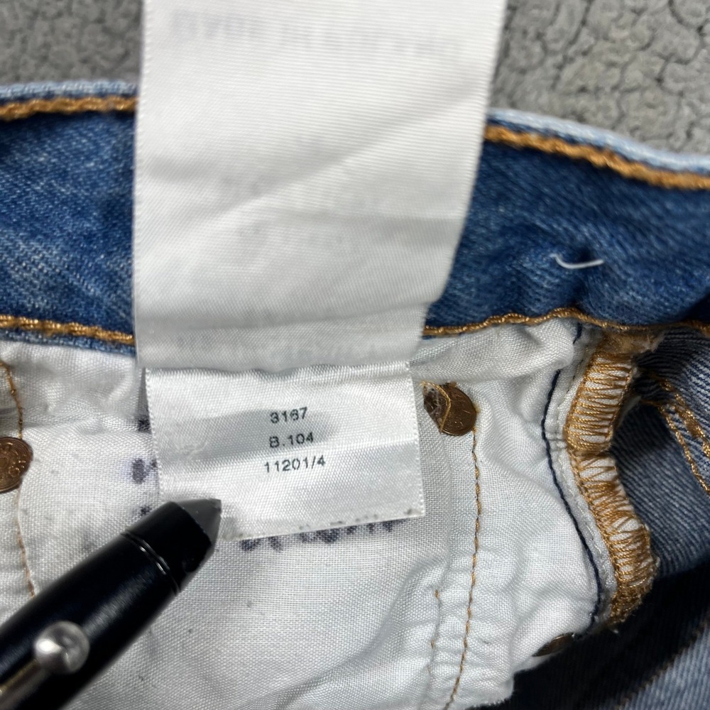 Levis‎ Premium 501 Skinny Jeans Mens 28 Blue Medium Wash Big E Button Fly Poland - Picture 9 of 16